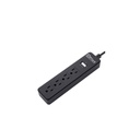 APlus PlusExtend 1-10A-10M Regleta con Protección de Sobrecarga, 10A, 4 Salidas, Cable de 1m