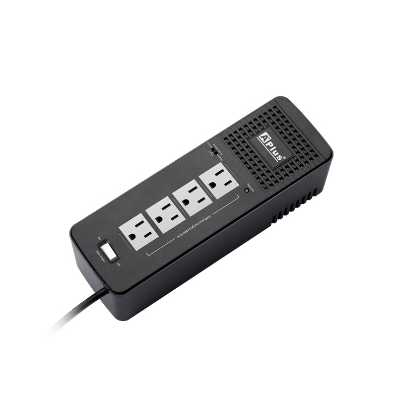 APlus PlusShield 10-1000N Estabilizador Automático de Voltaje 1000VA/500W, 4 Salidas, 175 J
