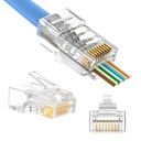Conector Cat5e RJ45 Macho Modular Trenzado (50 unidades)