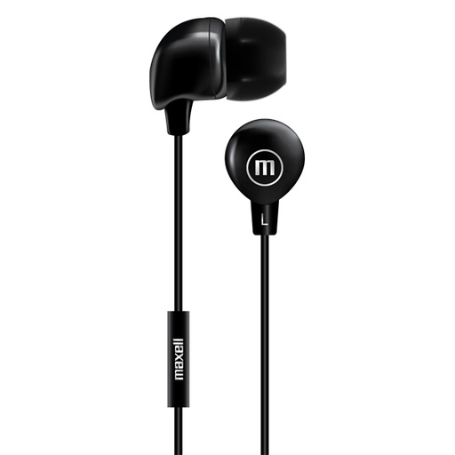 [347945] Maxell IN-BAX Audífonos con Micrófono Negro (50 Unidades)