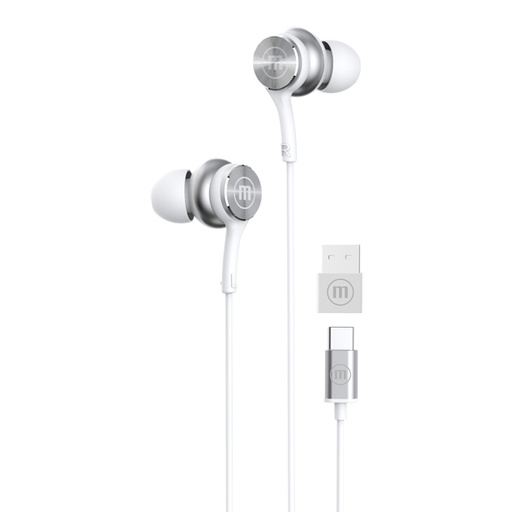 [348532] Maxell EB-XC1 Audífonos USB-C IN EAR Blancos
