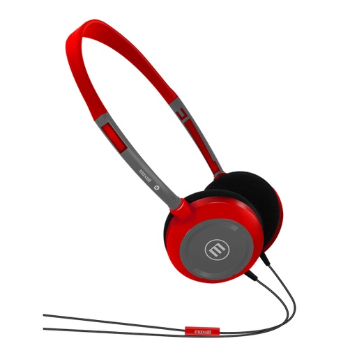 [348408] Maxell HP-200 Headband HP con Micrófono Rojo (6 Unidades)