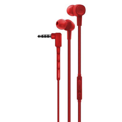 [348343] Maxell SIN-8 Solid Earbud Rojo Fuji (6 Unidades)